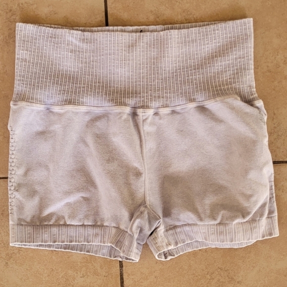 Free People Good Karma Running Shorts in Ice Gray - Picture 2 of 6